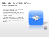 Vector Icon - Wind Rose / Compass 
