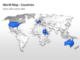 World Map - Countries 1 german