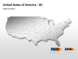 USA 3D - Federal States 1 german