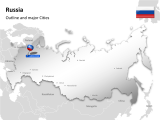 Russia - Outline and Capitals 1 german