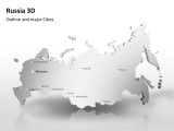 Russia 3D - Outline and Capitals 3 german