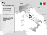 Italy - Outline and Capitals 1 german