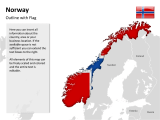 Norway - Outline with Flag 1 german