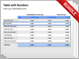 Table with Numbers Bundle 