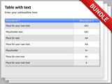 Table with Text Bundle 