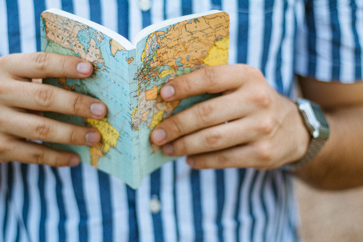 World places travel collage