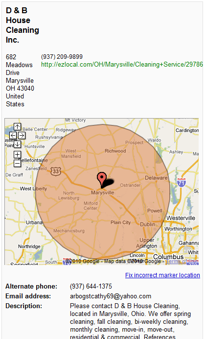 Google Maps Radius Map