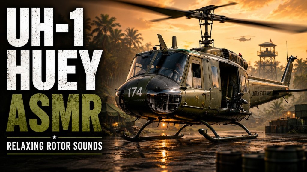  UH-1 Huey ASMR — The Legendary Sound of the Huey | Pure Rotor & Turbine Sounds