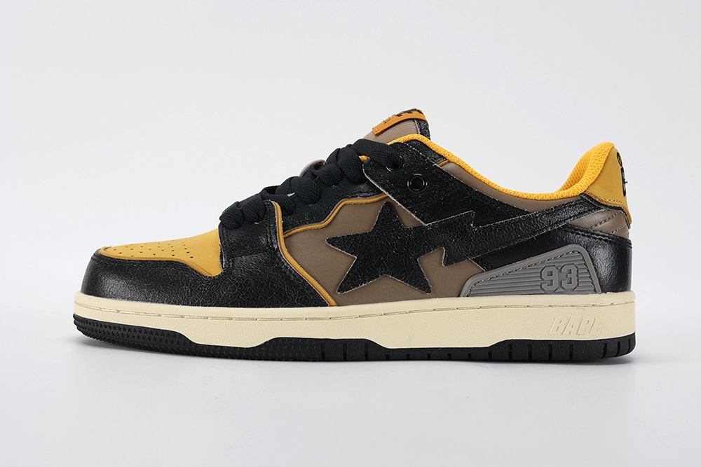 A Bathing Ape Bape SK8 Sta Vintage Black Yellow