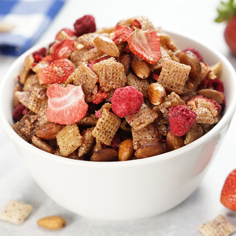 Blueberry Chex Party Mix 3 Ways
