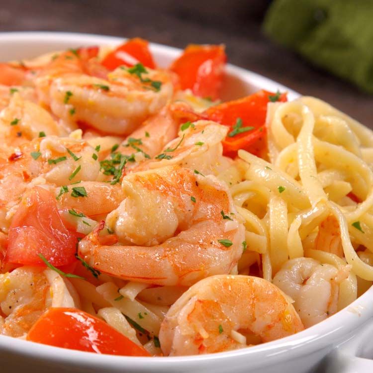 Zippy Shrimp Scampi With Linguine