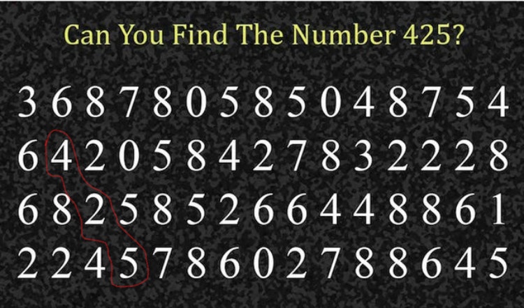 Answer for 425 puzzle.