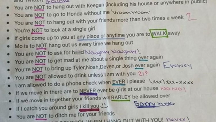 Controlling Girlfriend S List Of 22 Rules For Her Boyfriend Goes Viral
