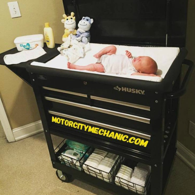 diy diaper changing station