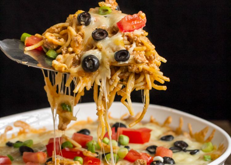 Easy, Cheesy Mexican Spaghetti Bake