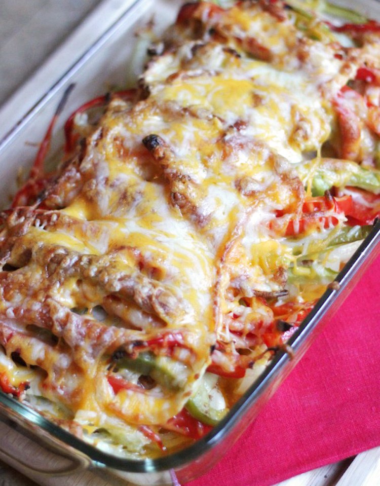 easy fajita chicken bake