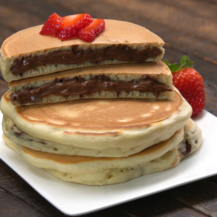 Nutella Stuffed Pancakes