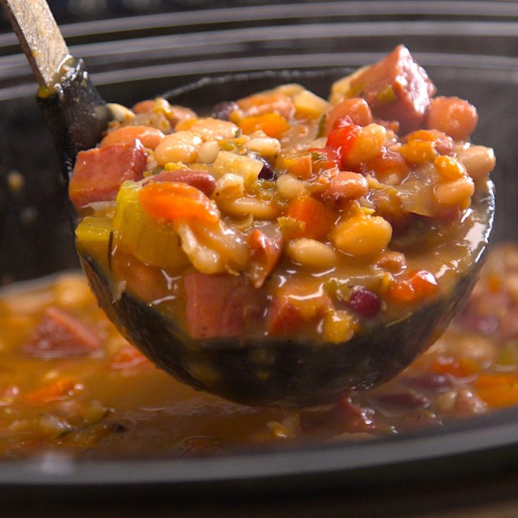 Slow Cooker Ham & Bean Soup