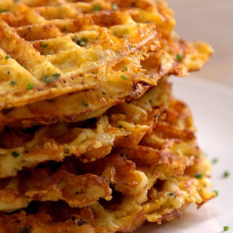 Egg Cheese Hash Brown Waffles