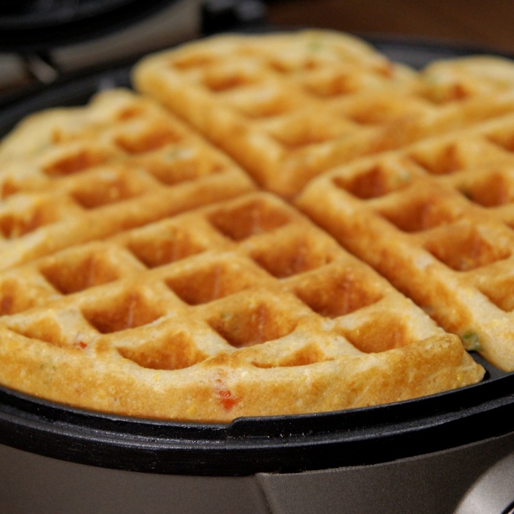 Cornbread Waffles With Chili
