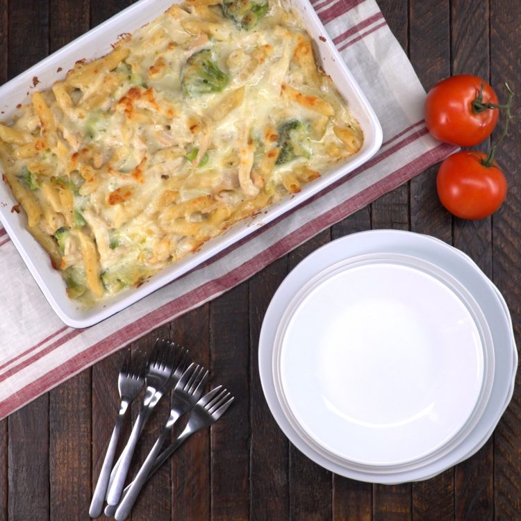Chicken Alfredo Baked Ziti