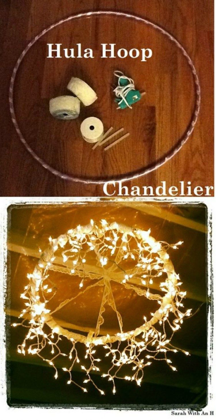 String light 2024 chandelier diy