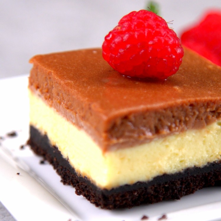 Decadent and Creamy Nutella® Cheesecake Bars