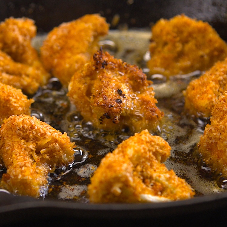 Crispy Parmesan Cauliflower Bites