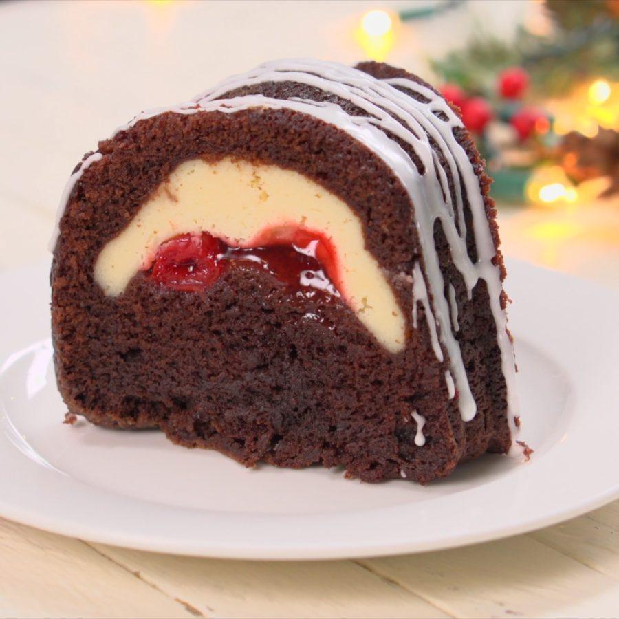 Cherry Cheesecake Chocolate Bundt Cake