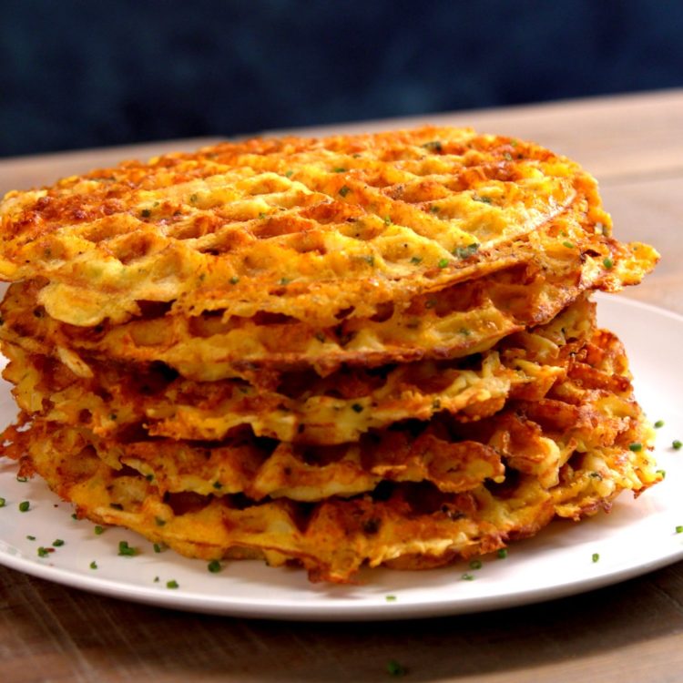 Egg Cheese Hash Brown Waffles