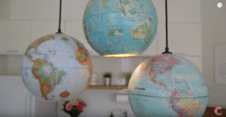 People Are Transforming Their Vintage Globes Into Gorgeous Hanging Pendant Lights