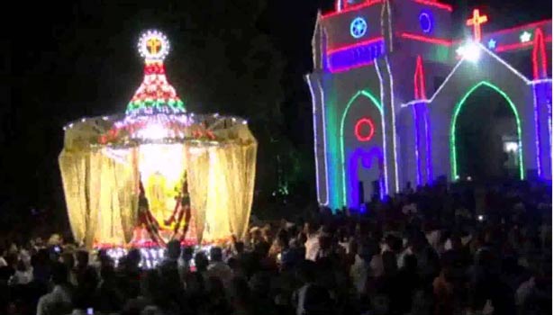 திருமானூர் தூய மங்கள மாதா ஆலய தேர்பவனி