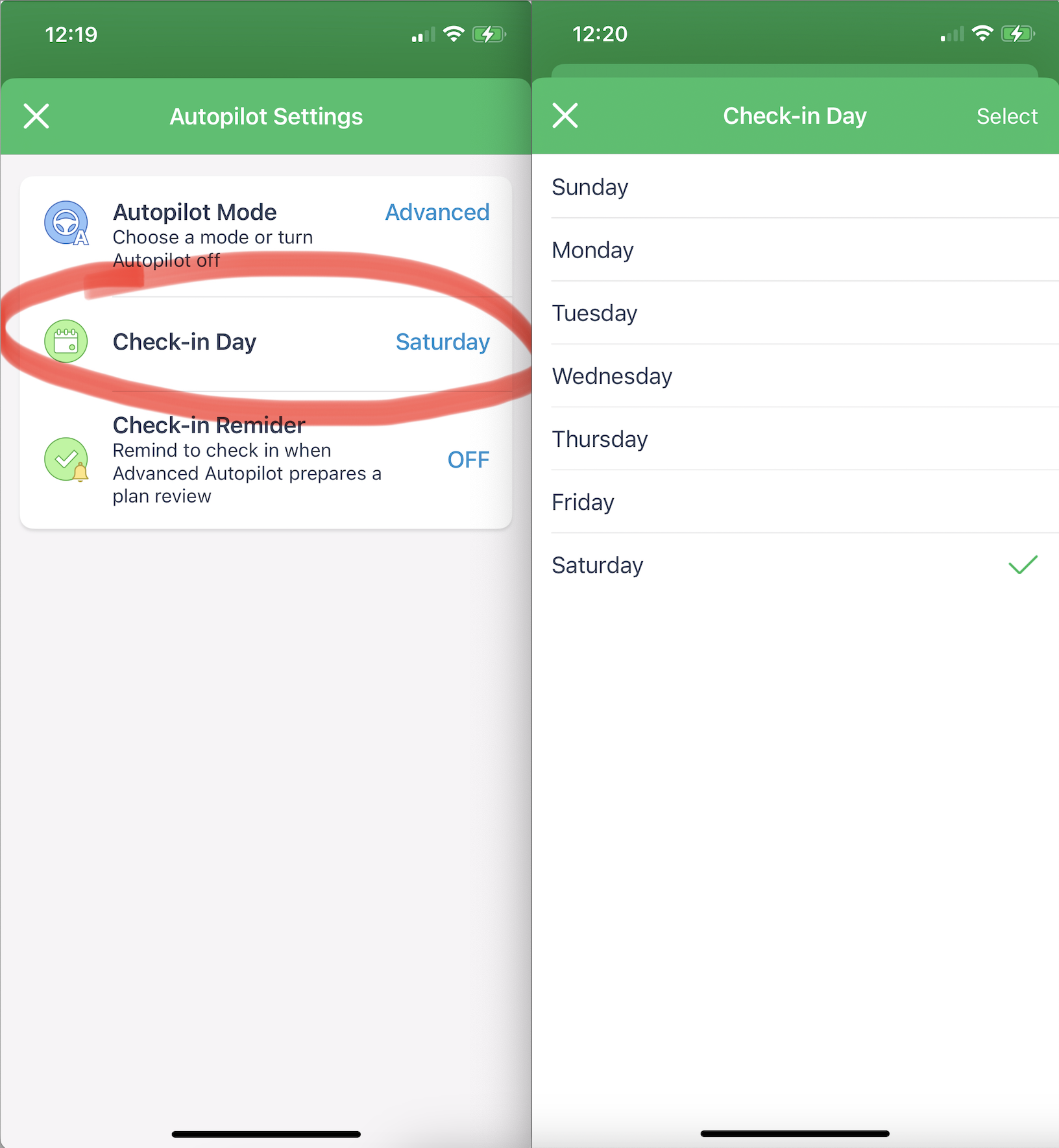 Autopilot Settings
