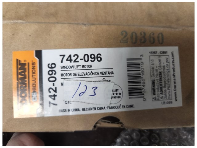 2015 Chevy Camaro Power Window Motor