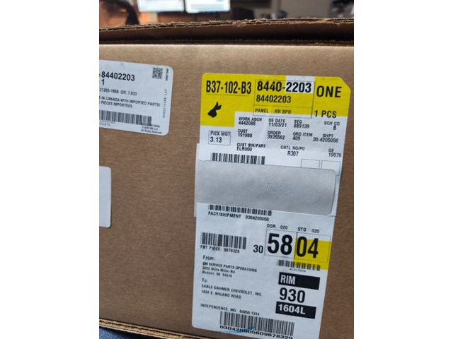 2019 Cadillac XTS Rear Bumper Valance Panel 