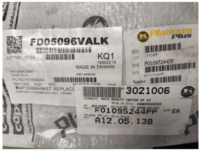 2012 Ford Focus Front Valance