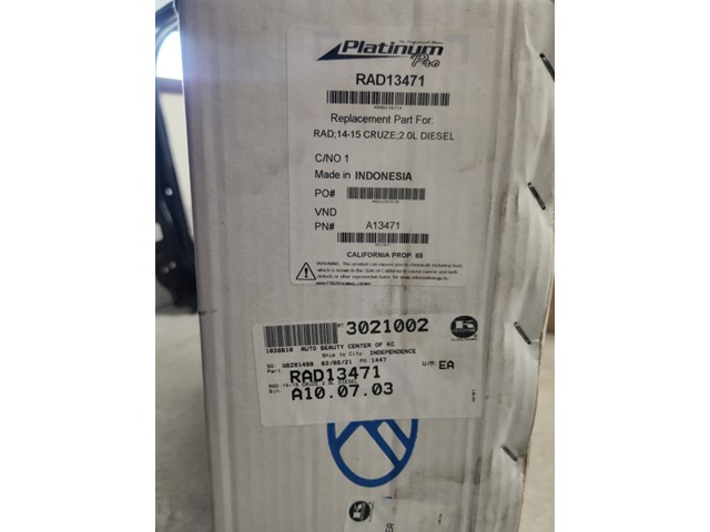 2015 Chevy Cruze Radiator