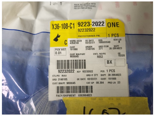 2012 Chevy Camaro Left Rear Rocker Panel Protector