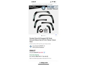 2003 Chevy Tahoe Fender Moulding