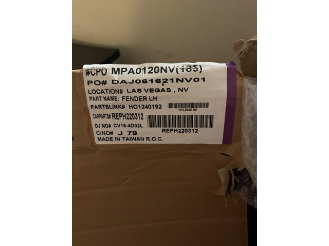 2016 Honda Civic Fender