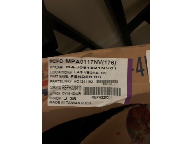 2016 Honda Civic Fender