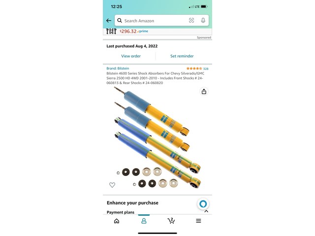 2001 - 2010 Chevy Silverado 2500 Bilstein Shock Absorber