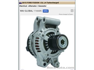 2015 Ford Fusion Alternator