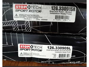 Stoptech slotted rotors (pair), front for Porsche Cayenne/VW Touareg/Audi Q7 126