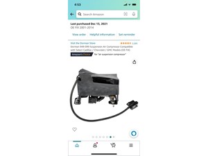 2011 GMC Yukon Air Ride Compressor