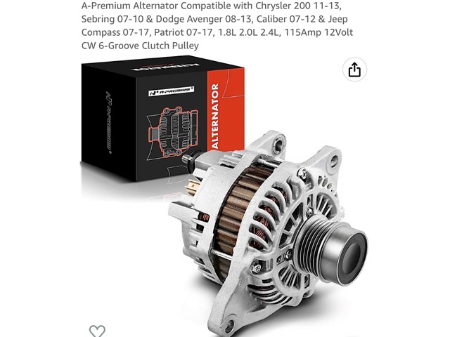 2012 Chrysler 200 Alternator