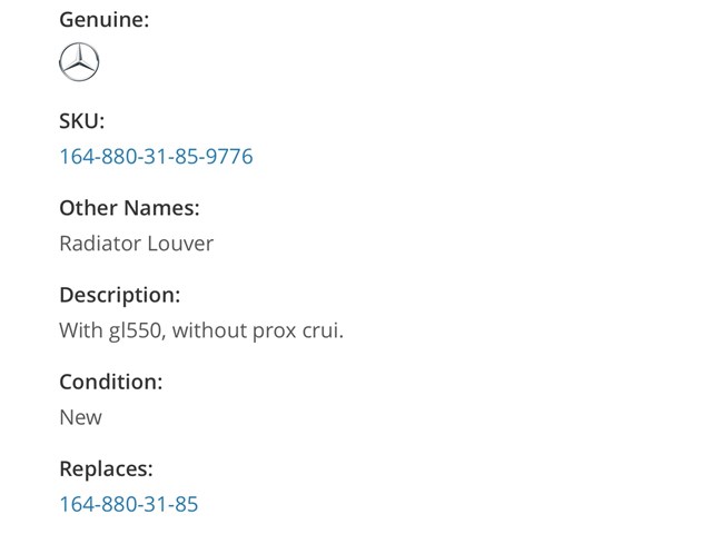 2010-2012 Mercedes GL550 Grille brand new 