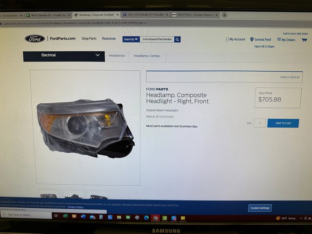 2011-2014 Ford Edge Headlight