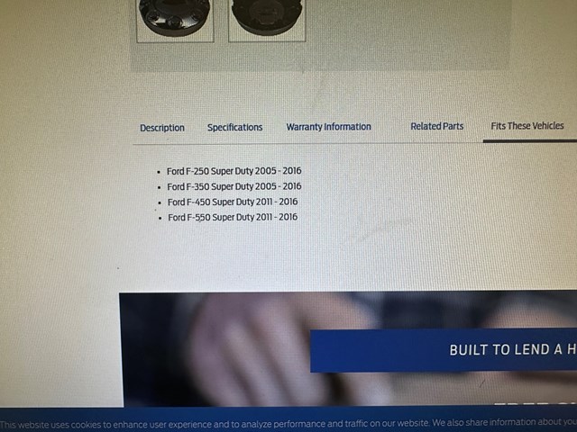 2005-2016 Ford F250, F350, F450, F550 Wheel Cover