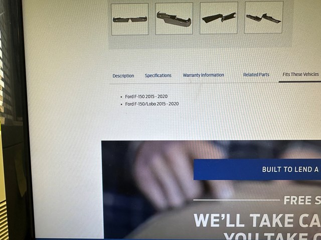 2015-2020 Ford F150 Rear Bumper FACE BAR (1)